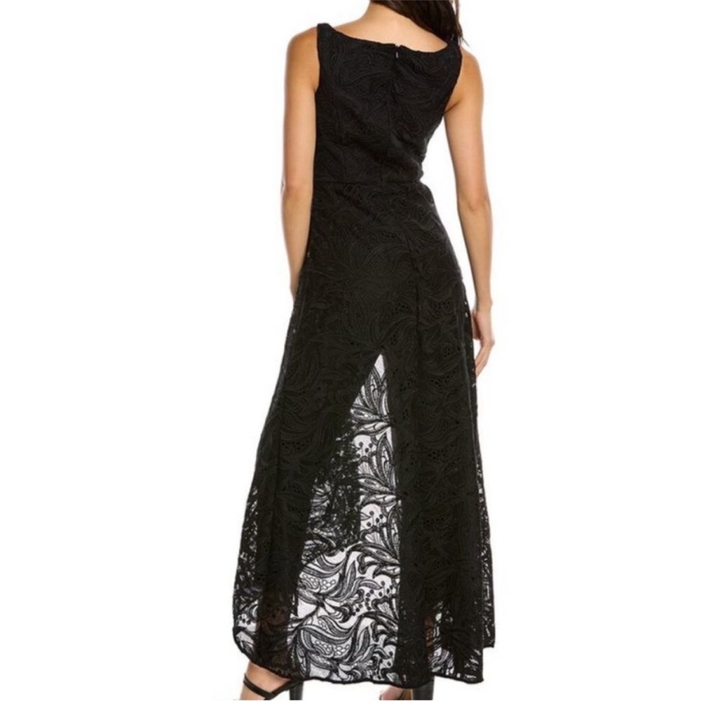 Kay Unger Womens Walk Thru Jumpsuit, Black size 12 - Picture 2 of 10